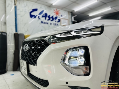 nâp cấp đèn bi laser titan platinum xe hyundai santafe 2020