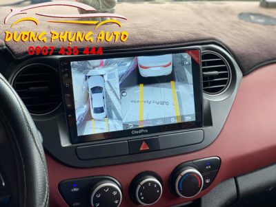 lắp đặt màn hình android oled pro x3 360 cho xe hyundai i10