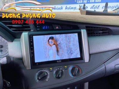 lắp đặt màn hình android oled c2 cho xe innova tại quận tân bình