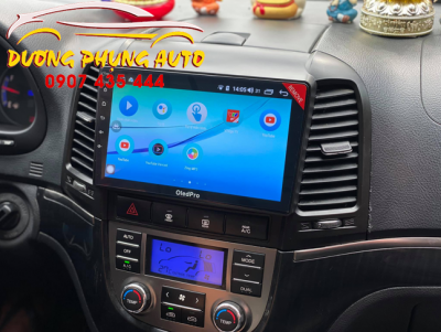 lắp đặt màn hình androi oled pro cho xe santafe tại quận 9