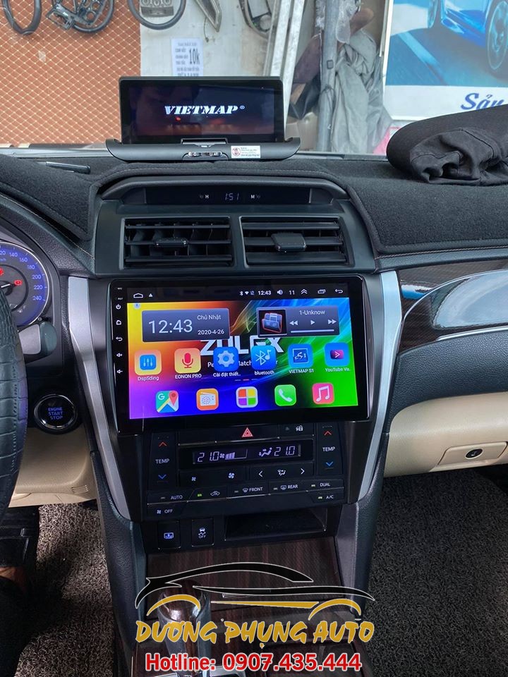 màn hình android zulex cho xe toyota camry 2019